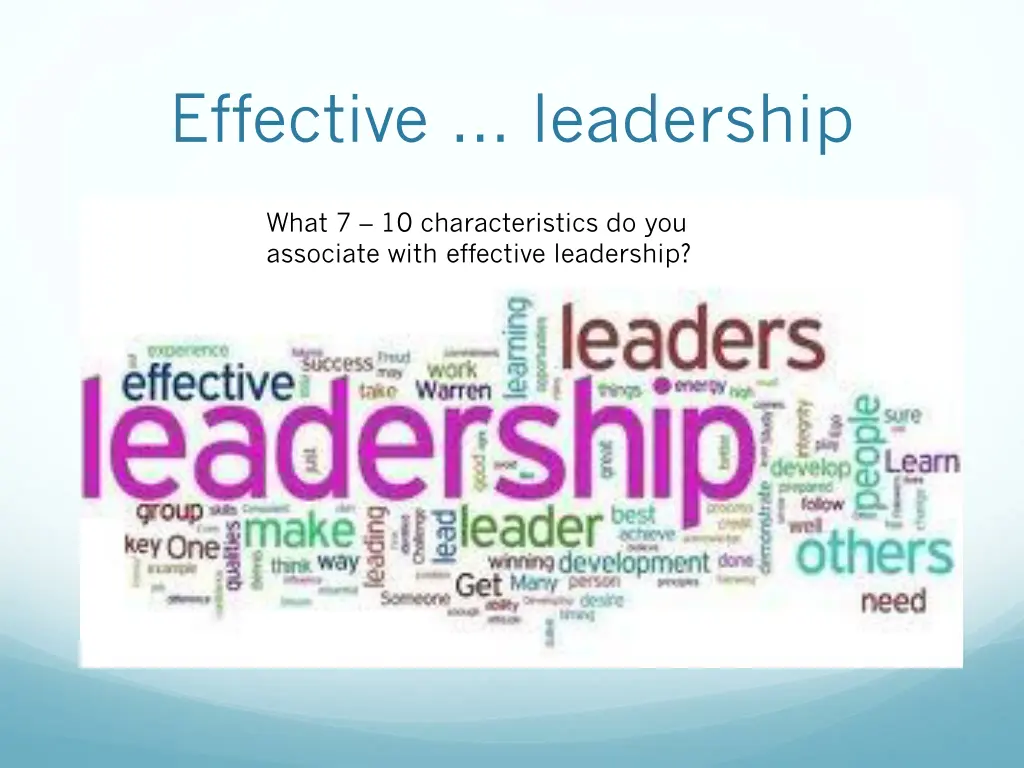 effective leadership