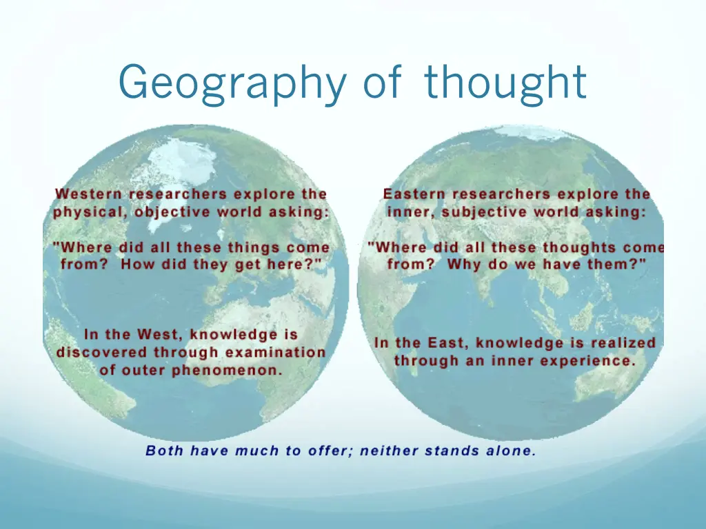 geography of thought