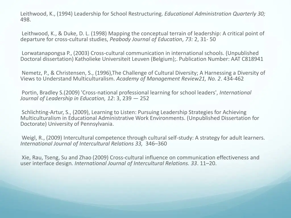 leithwood k 1994 leadership for school