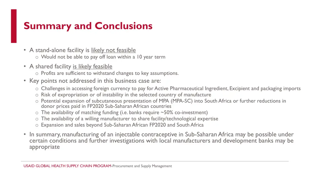 summary and conclusions