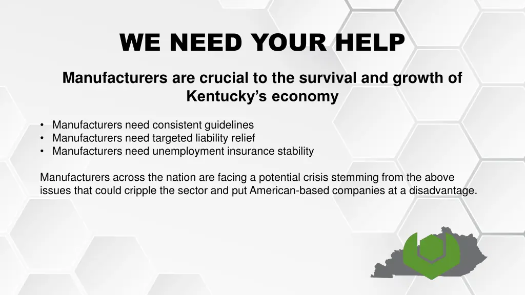 we need your help