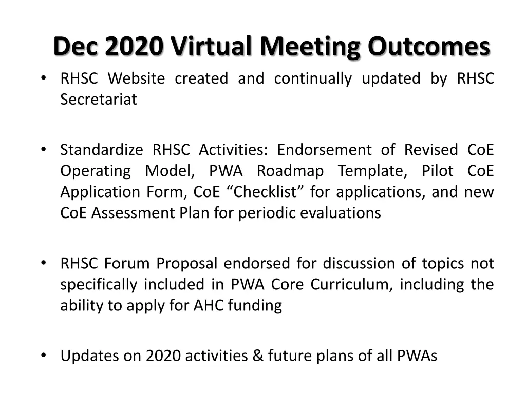 dec 2020 virtual meeting outcomes rhsc website
