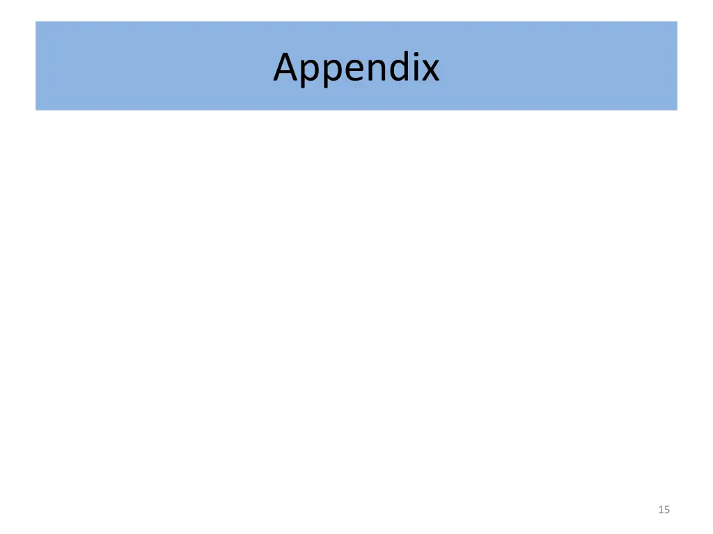 appendix