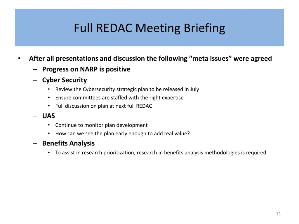 full redac meeting briefing 2