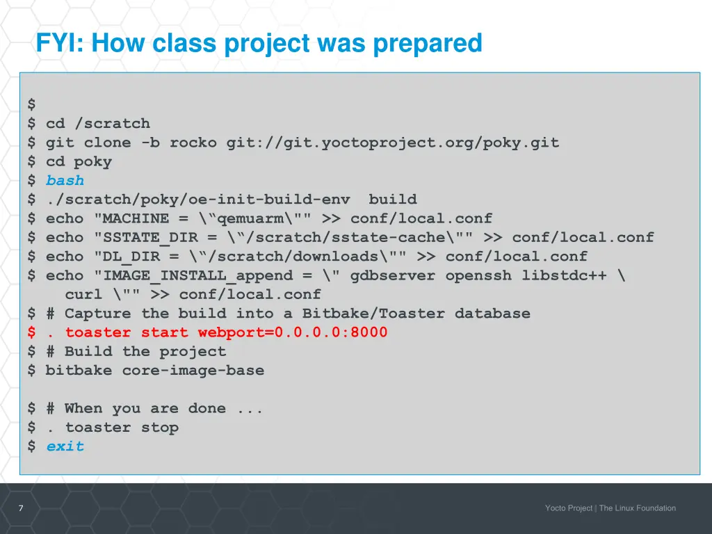 fyi how class project was prepared