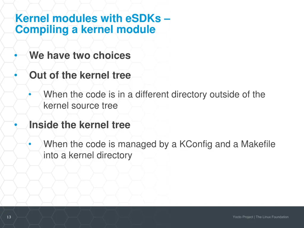 kernel modules with esdks compiling a kernel
