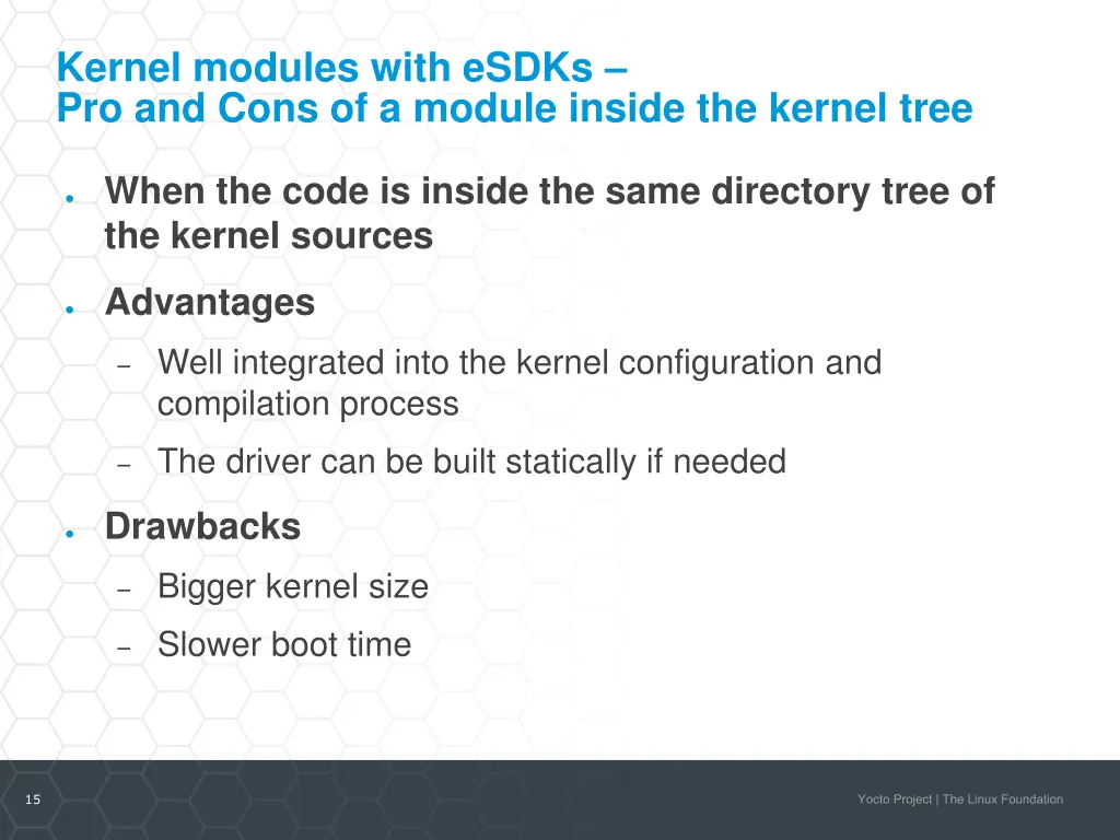 kernel modules with esdks pro and cons 1
