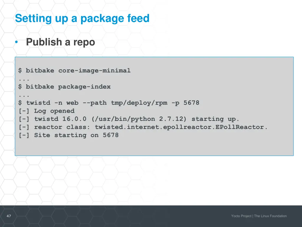 setting up a package feed