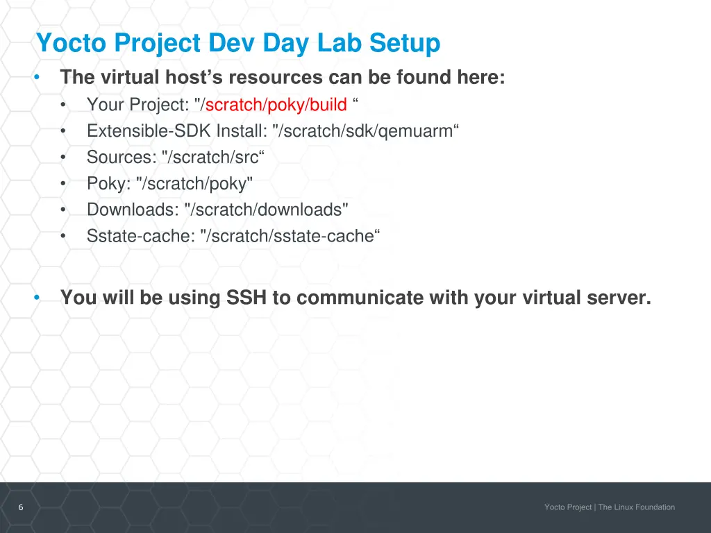 yocto project dev day lab setup the virtual host