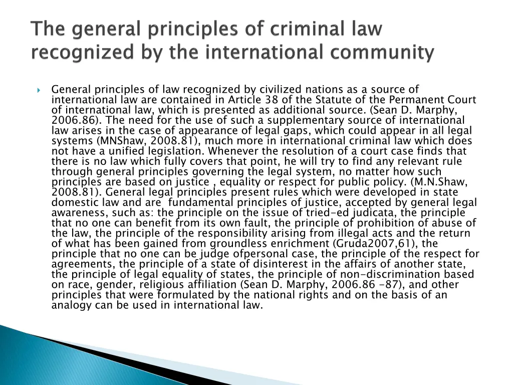 general principles of law recognized by civilized