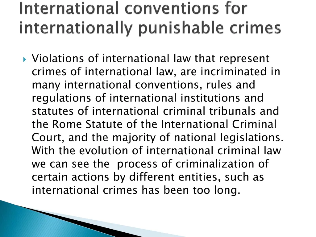 violations of international law that represent