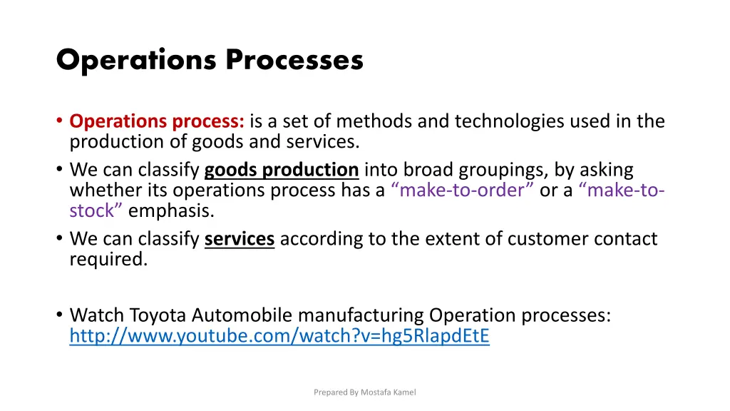 operations processes