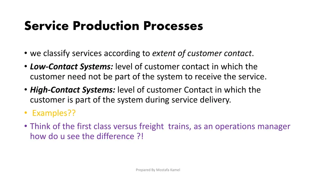 service production processes