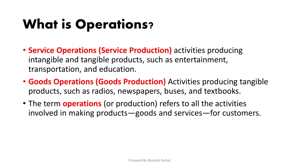 what is operations