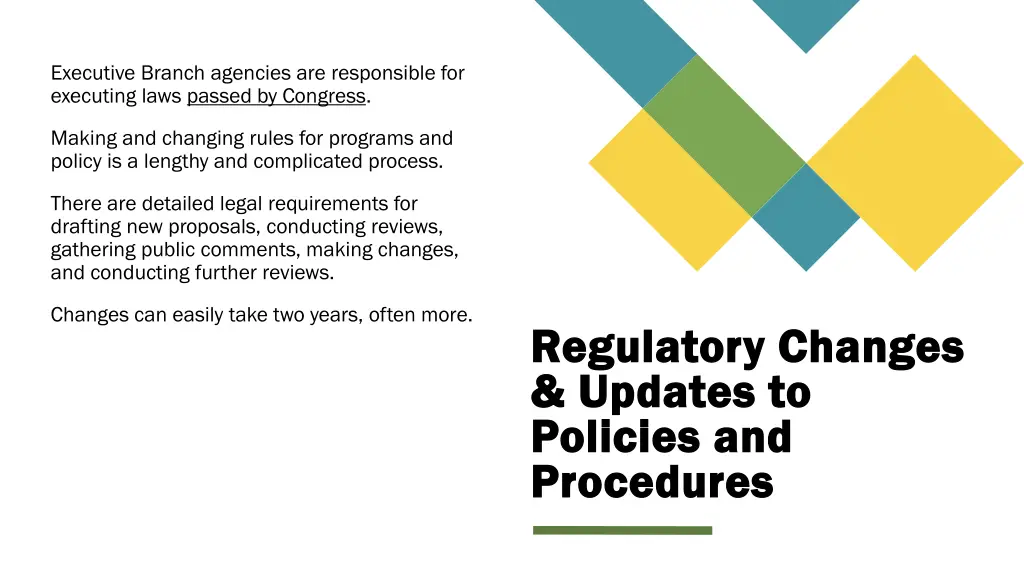 executive branch agencies are responsible