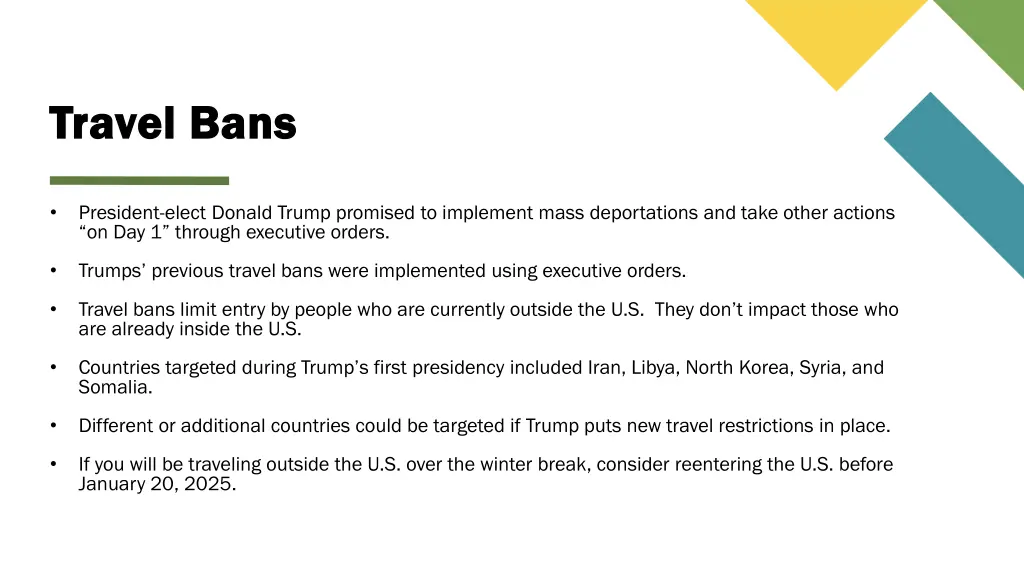 travel bans travel bans