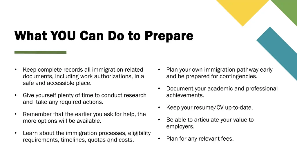 what you can do to prepare what