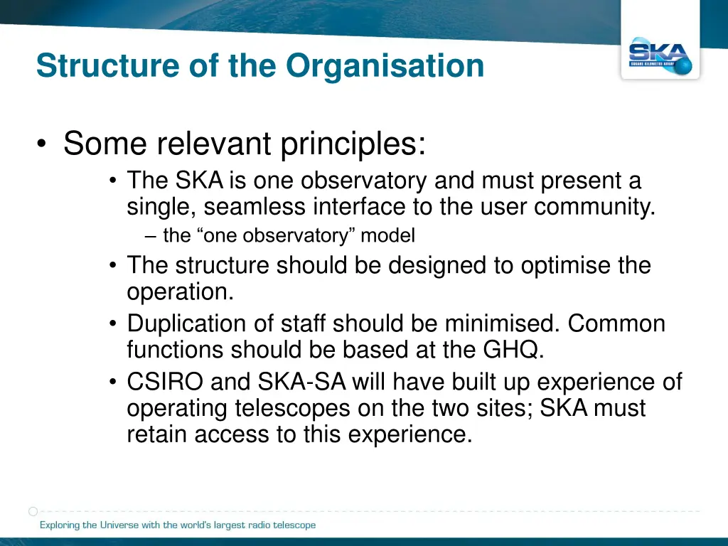 structure of the organisation 1