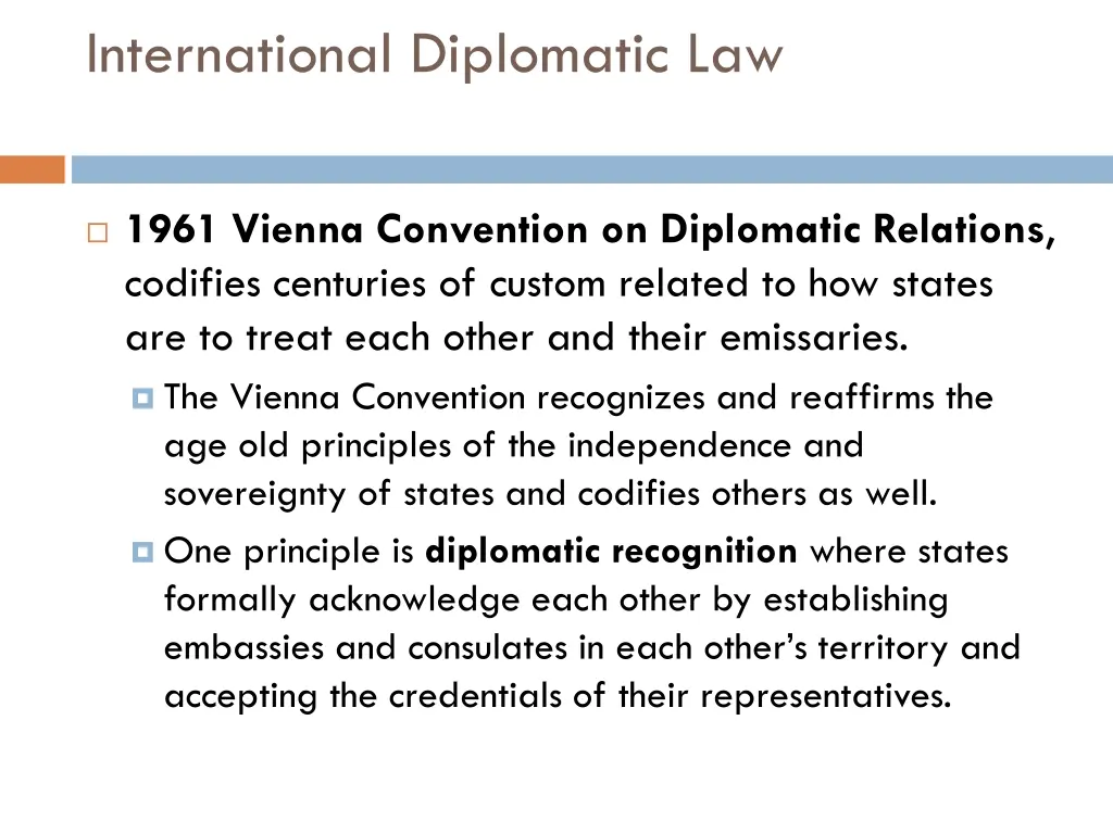 international diplomatic law