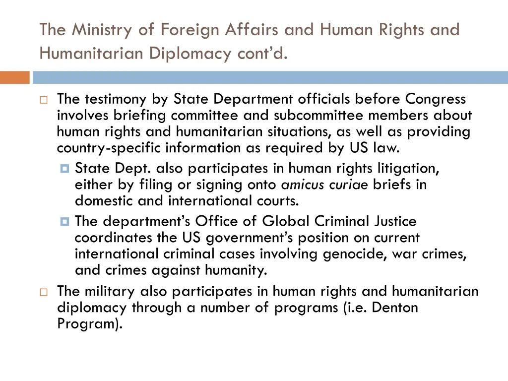 the ministry of foreign affairs and human rights 1