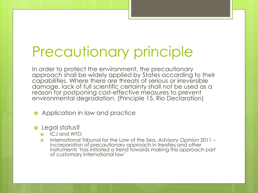 precautionary principle