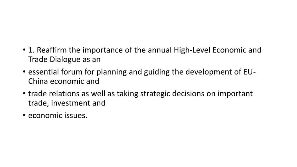 1 reaffirm the importance of the annual high