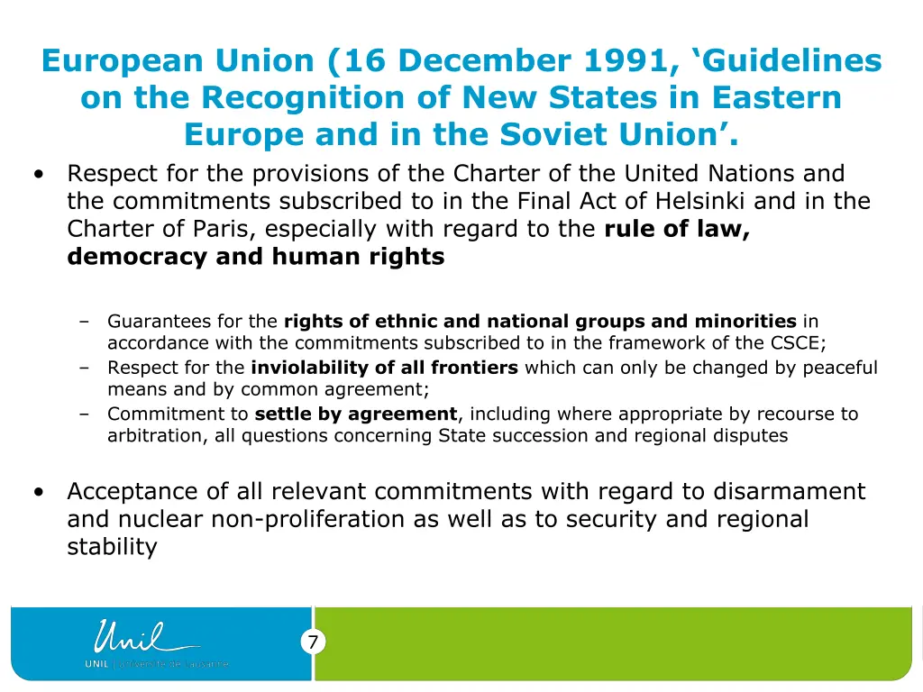 european union 16 december 1991 guidelines
