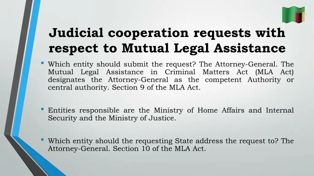 judicial cooperation requests with respect