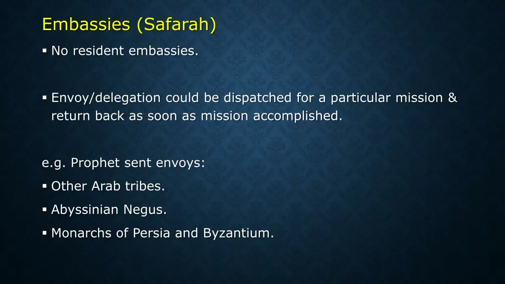 embassies safarah