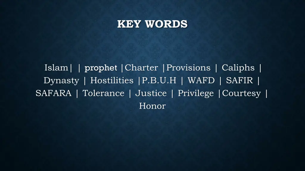 key words