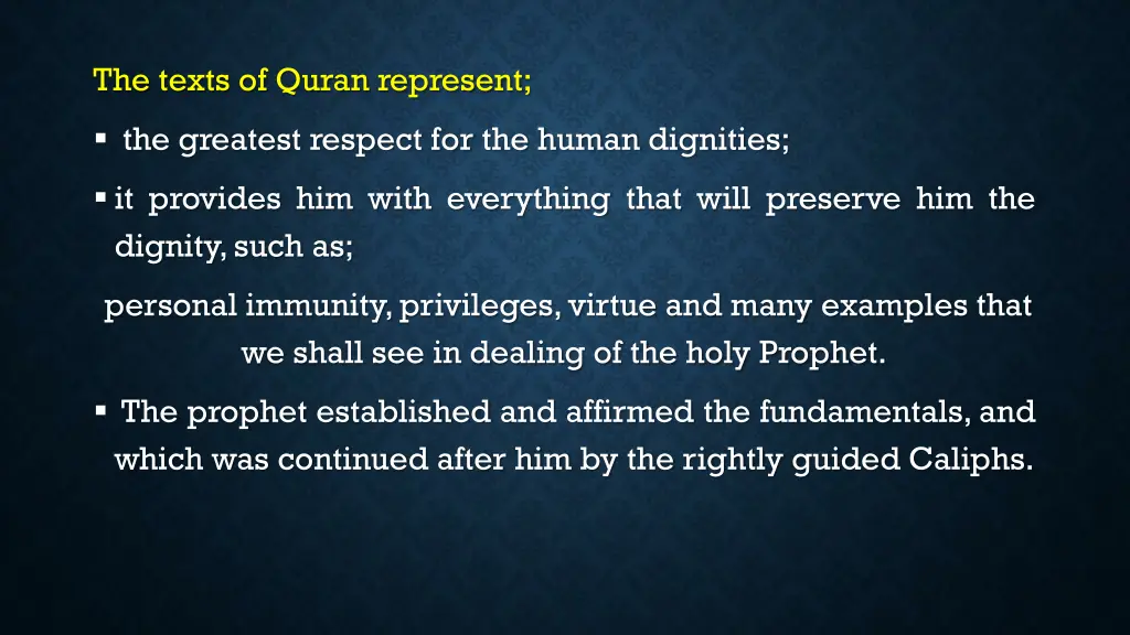 the texts of quran represent