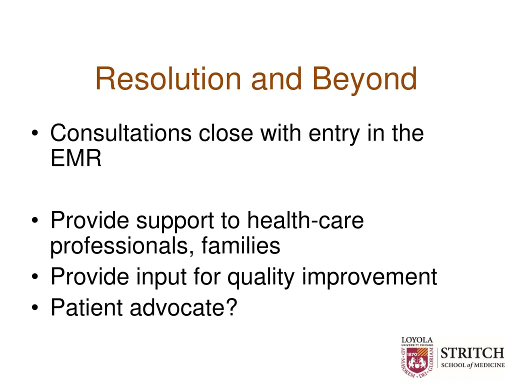 resolution and beyond
