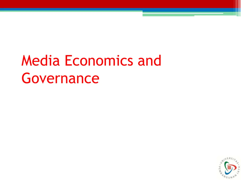 media economics and governance