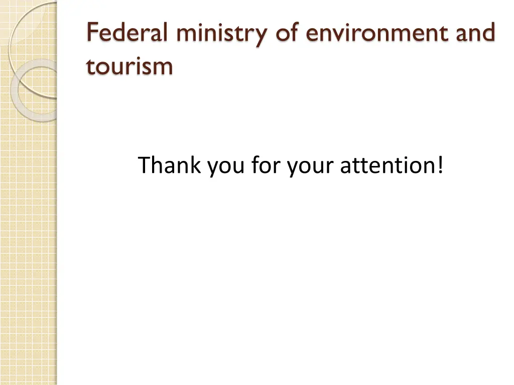 federal ministry of environment and tourism