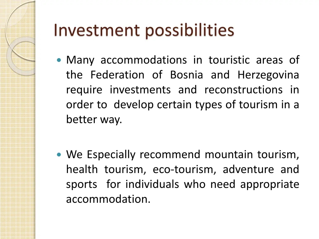 investment possibilities