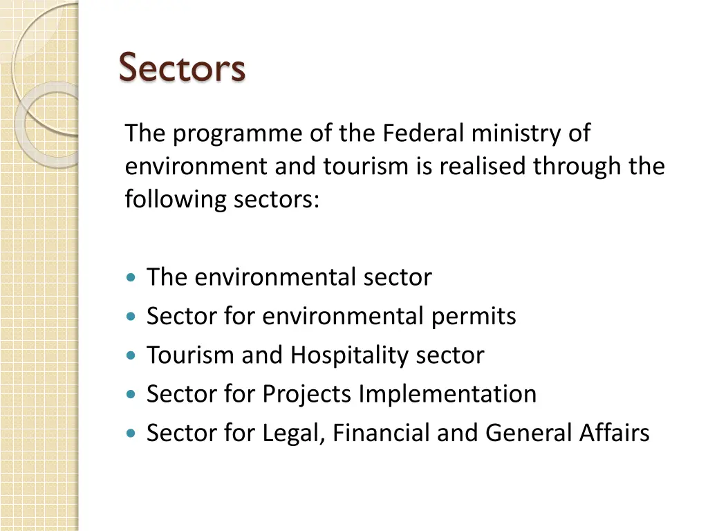 sectors