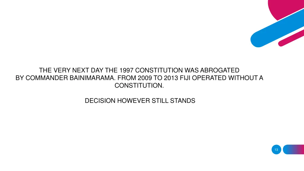 the very next day the 1997 constitution
