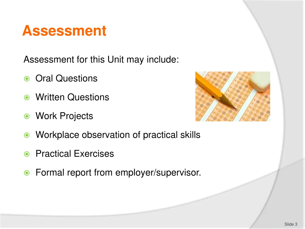 assessment