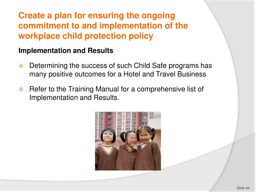 create a plan for ensuring the ongoing commitment 4