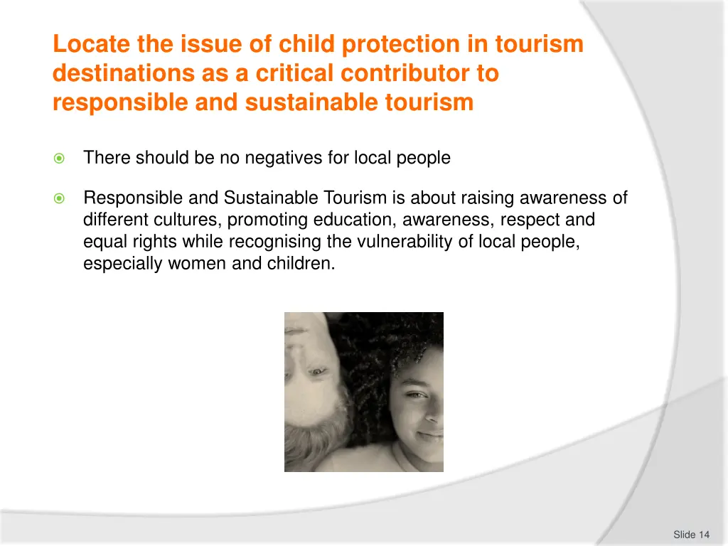 locate the issue of child protection in tourism 1
