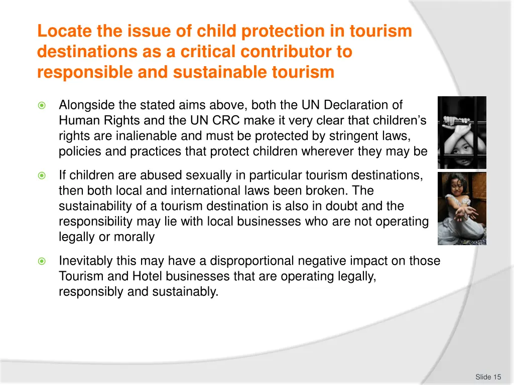 locate the issue of child protection in tourism 2