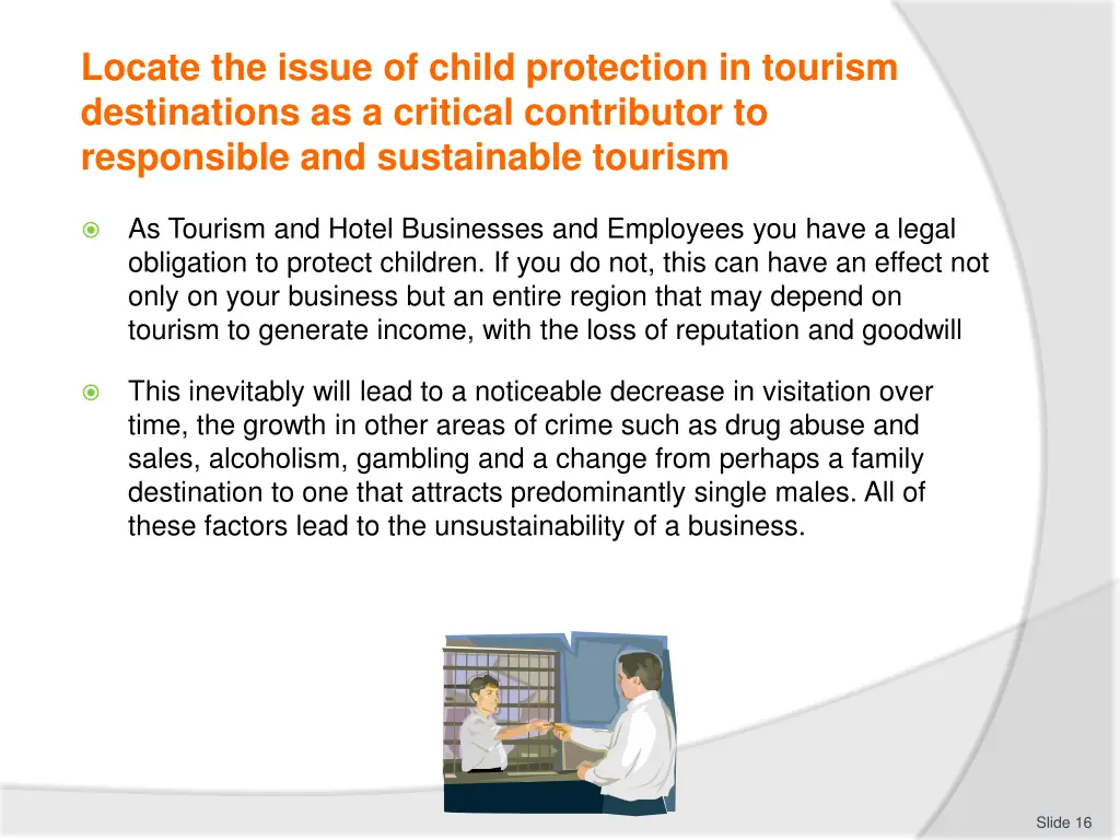 locate the issue of child protection in tourism 3