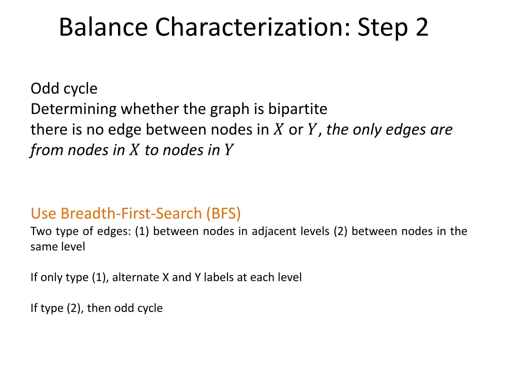 balance characterization step 2 1