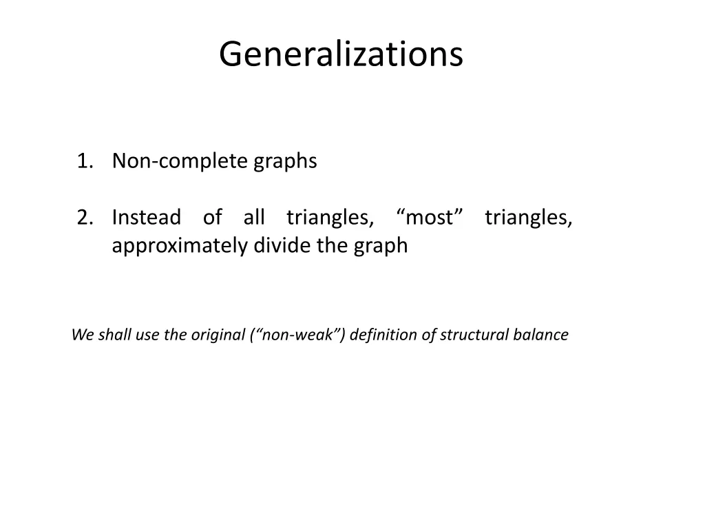 generalizations