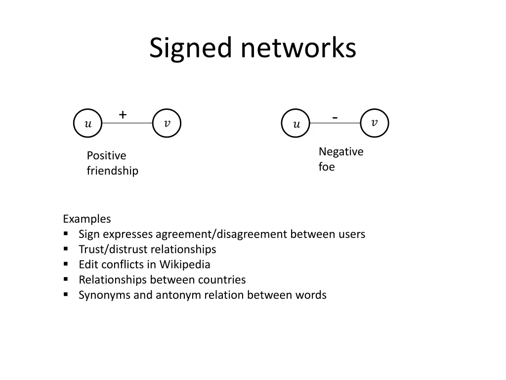 signed networks
