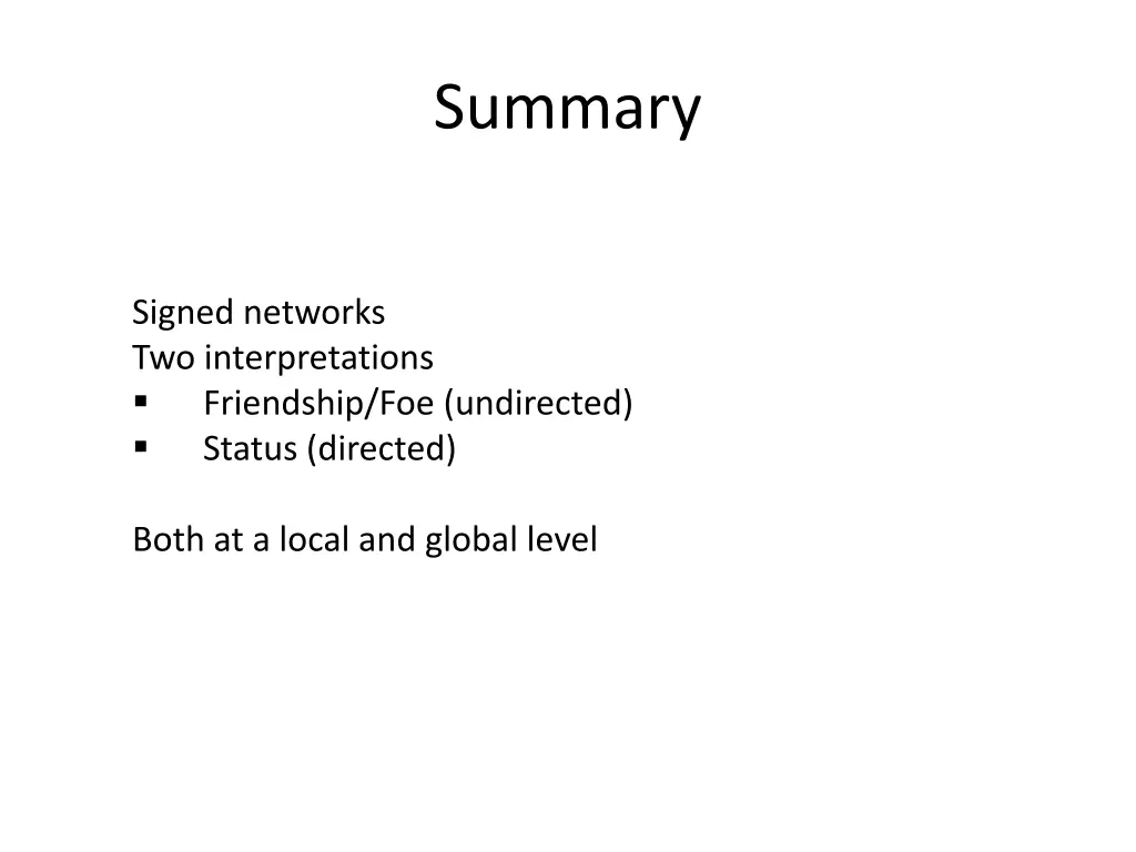 summary