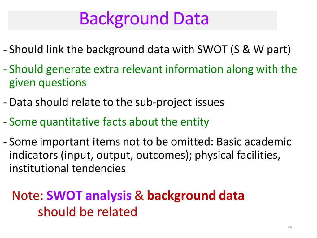 background data