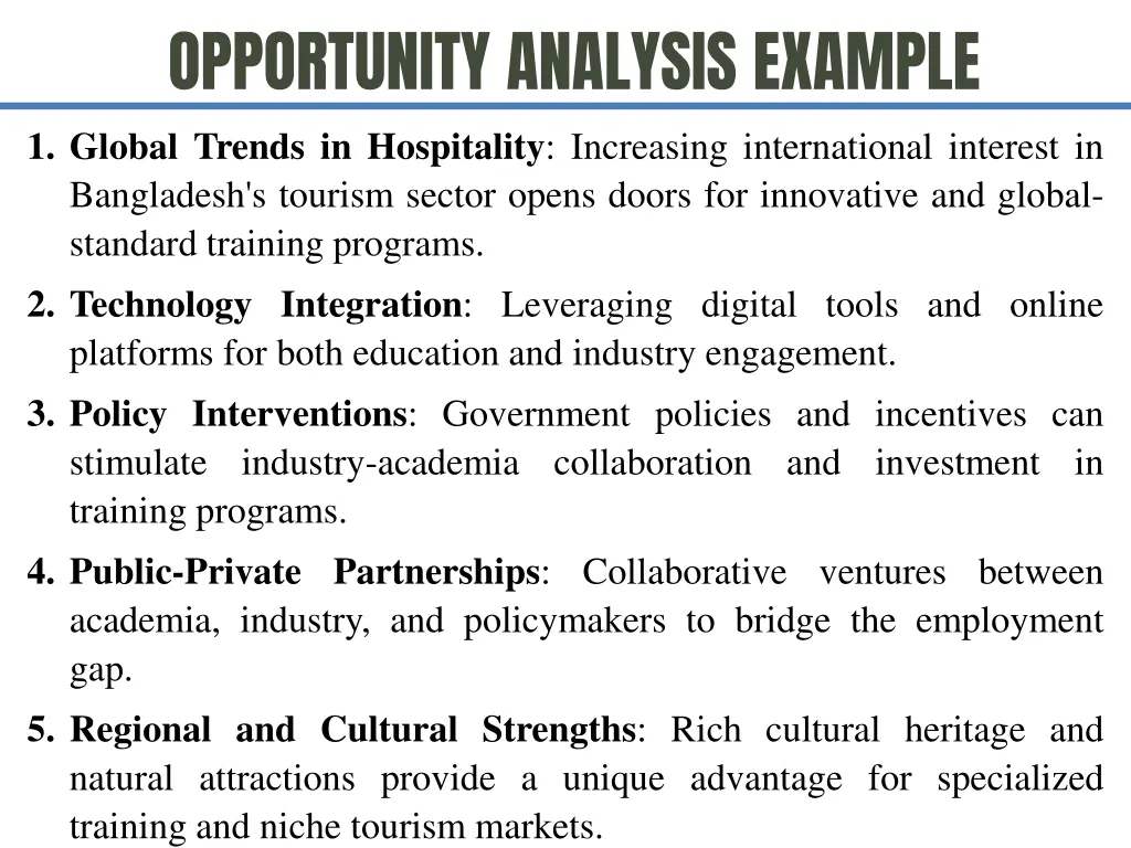 opportunity analysis example 1 global trends