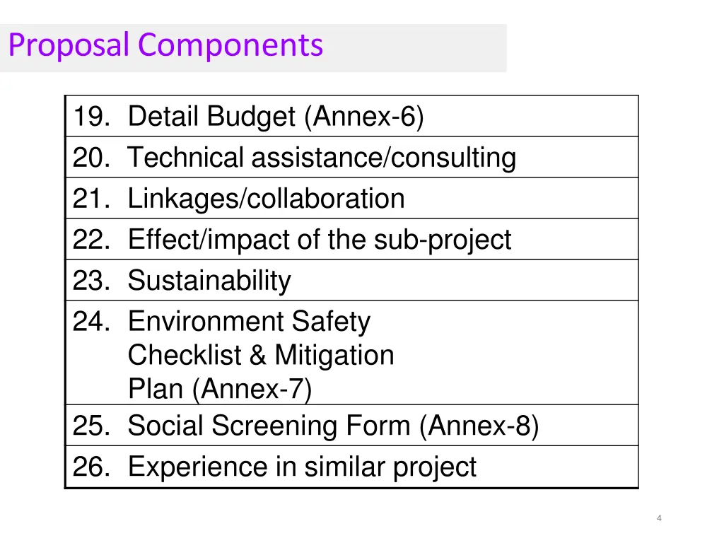 proposal components 1