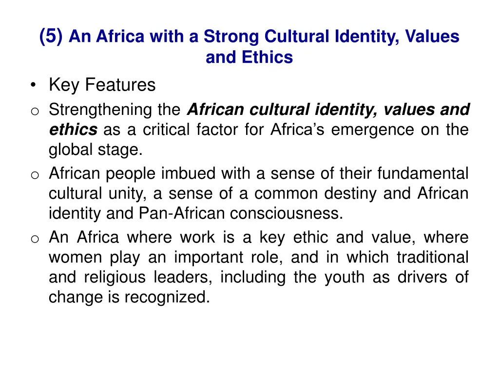 5 an africa with a strong cultural identity